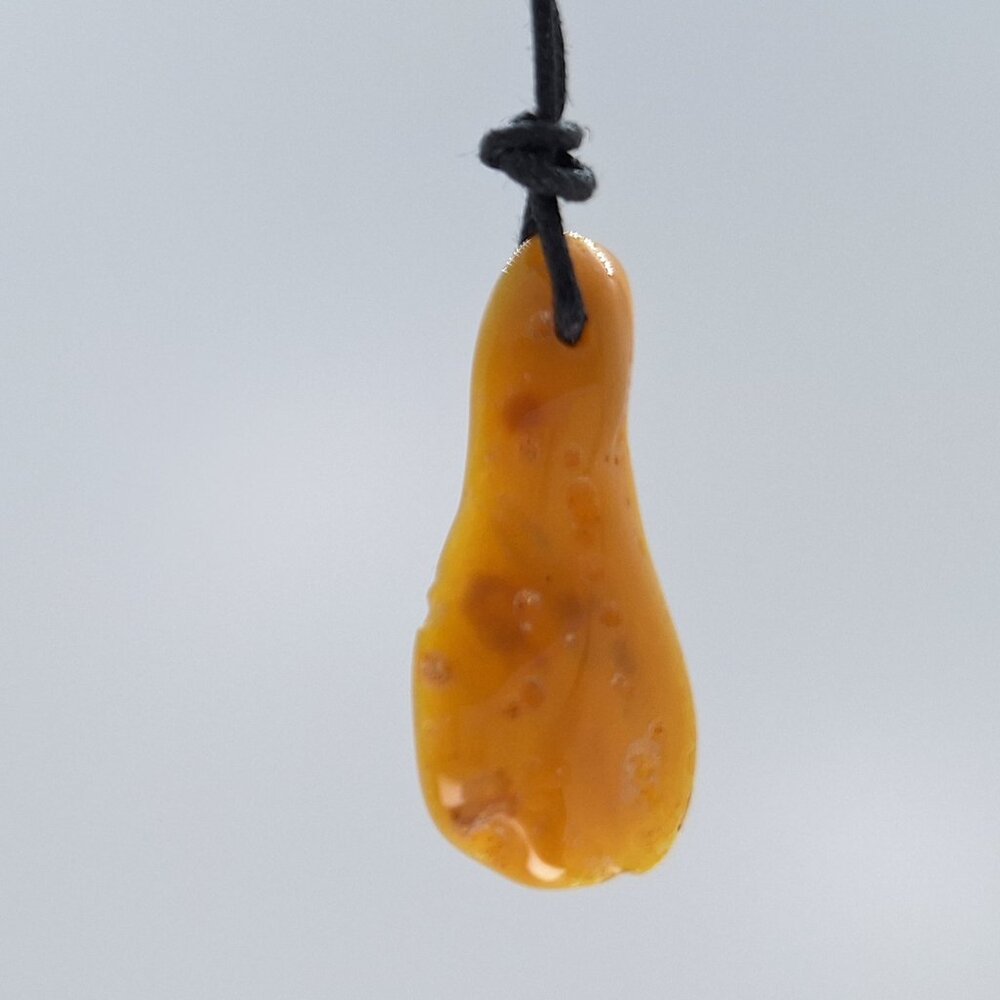 Australian natural boulder opal pendant with leather necklace